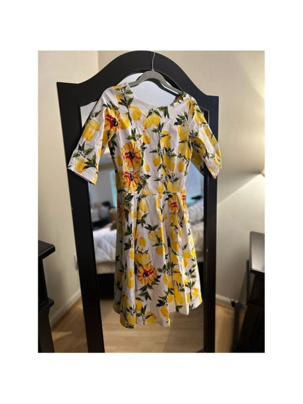 NEW MIDI Lemon 1950 Vintage Retro Dress Party Swing S